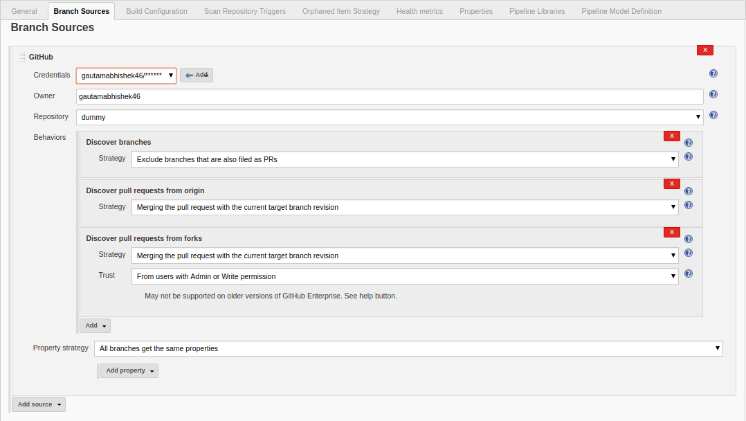 branch source configuration